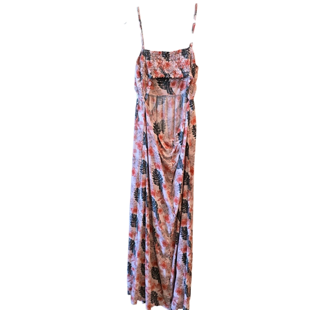 💜 ROXY Open Back Maxi Sun Dress Floral Summer Dress - Picture 2 of 7